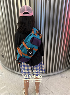 iaiammo24原创设计 夏季拼接斜跨手提三用 旅行休闲童装包包