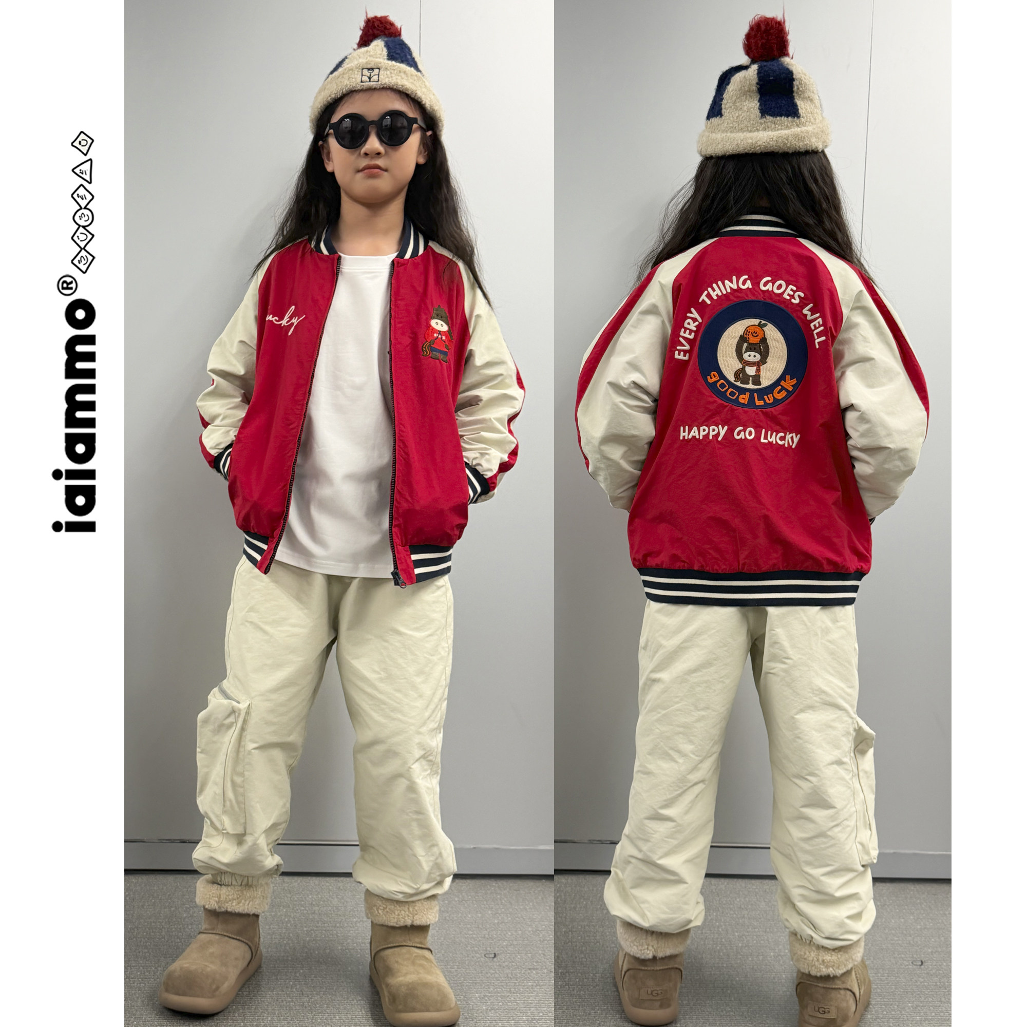 iaiammo | 26新年原创 美式刺绣马年男女中大童装棒球夹克外套,童装/婴儿装/亲子装,普通外套,淘宝优惠券,粉丝福利购,淘宝优惠卷