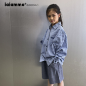 学院风男女中大儿童全棉格子衬衫 miu系 上衣 25SS原创 iaiammo