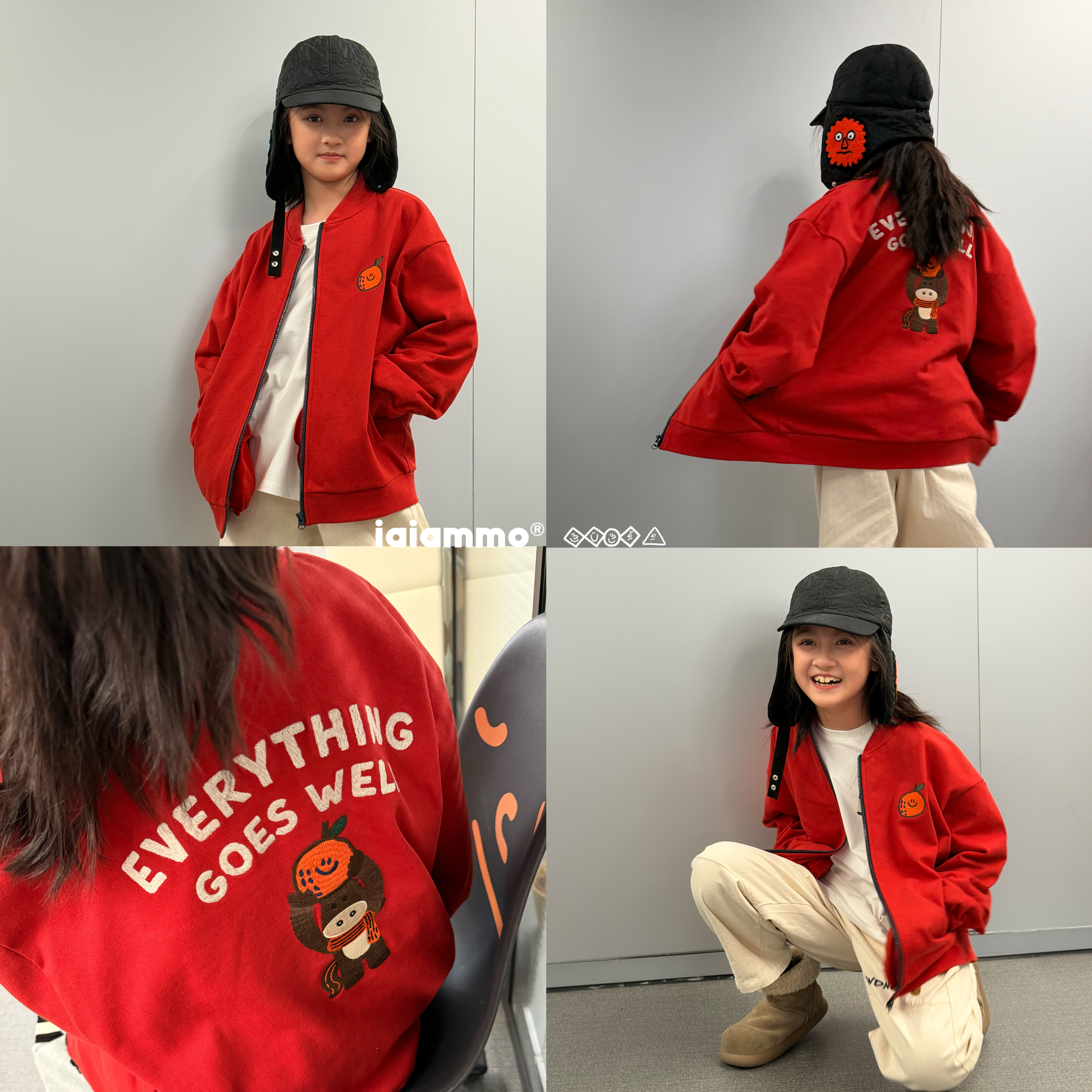 iaiammo丨原创「马年大吉」男女中大儿童装 年桔新年卫衣开衫外套,童装/婴儿装/亲子装,卫衣/绒衫,淘宝优惠券,粉丝福利购,淘宝优惠卷