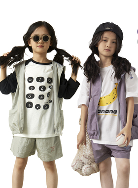 iaiammo丨 24SS原创 洋气 金属光泽户外机能运动轻薄连帽马甲短裤