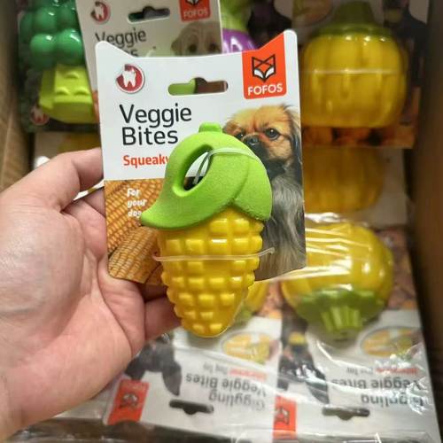 FOFOS两只福狸发声狗玩具缤纷蔬菜宠物玩具磨牙耐咬洁齿狗狗自嗨