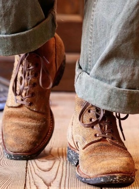 正规代理【superXY】现货 CLINCH Yeager 翻毛牛皮 大逃亡工装靴