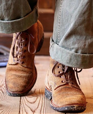 正规代理【superXY】现货 CLINCH Yeager 翻毛牛皮 大逃亡工装靴