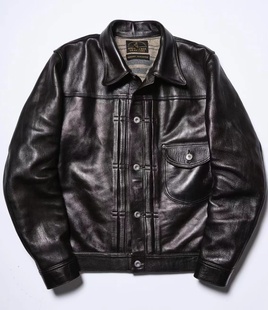 现货【superXY】HIGH LARGE LEATHERS 经典胡歌款 泥染厚马皮夹克