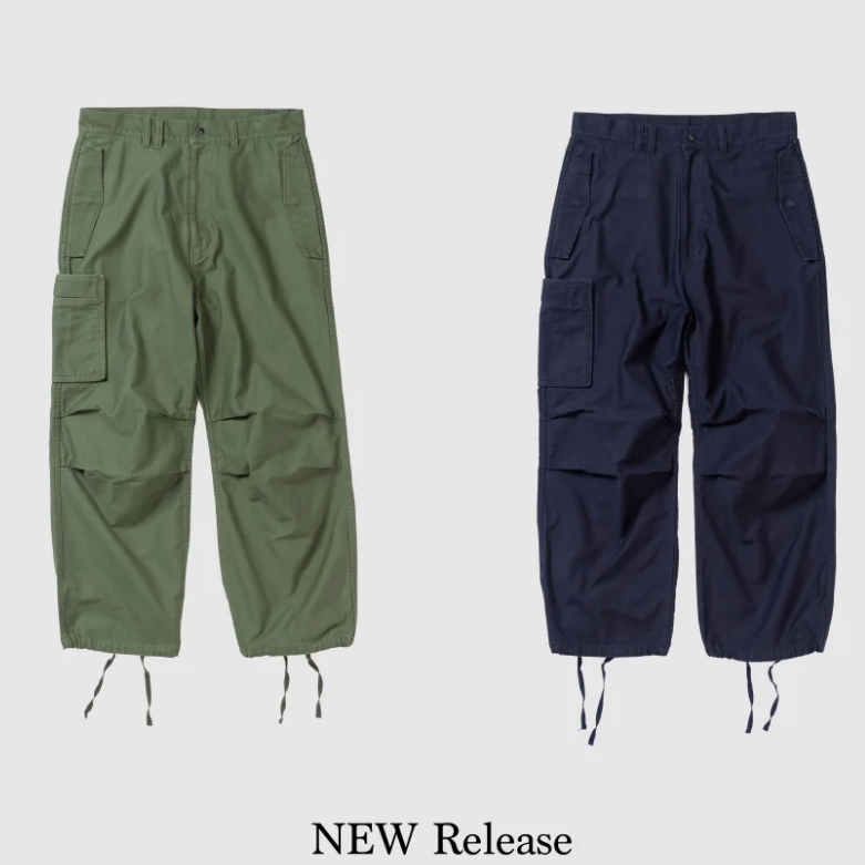 正规代理【superXY】现货 ANACHRONORM 新款宽松缎面布工装裤