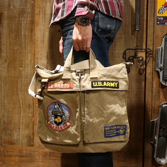 正规代理【superXY】现货2款 TOYS McCOY 史努比 做旧帆布头盔包