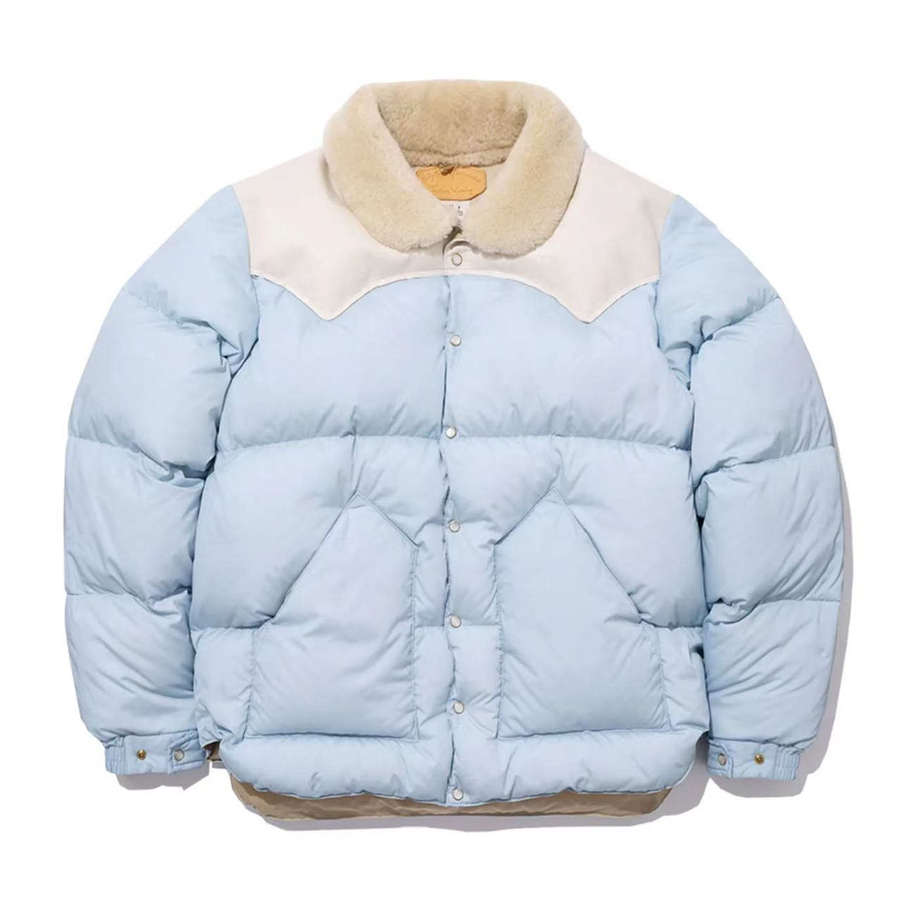 正规代理【superXY】Rocky Mountain 2025年款 羊毛领羽绒服 天蓝