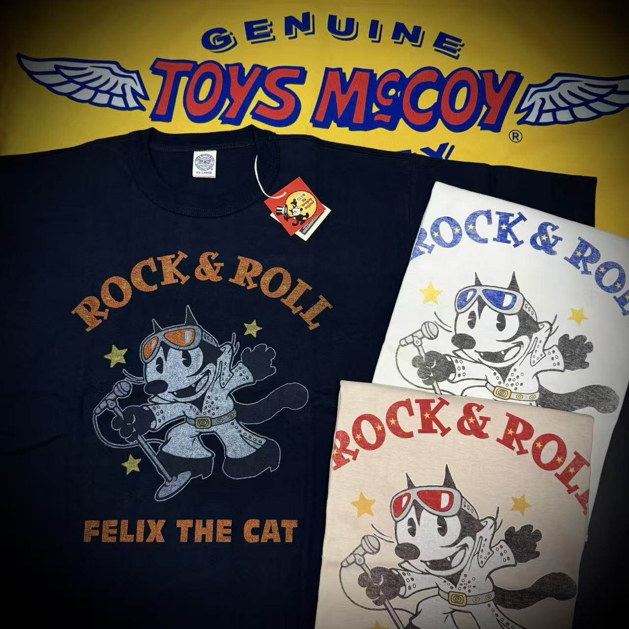 正规代理【superXY】现货 TOYS McCOY 菲力猫联名猫王款 短袖T恤