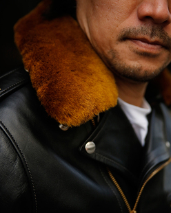 superXY 可搭配新版 BUCO 毛领子 使用 J24马皮夹克