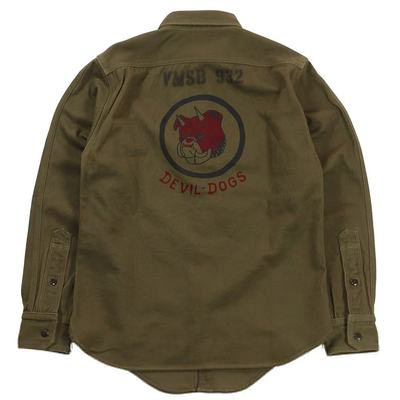 2月中旬到【superXY】FREEWHEELERS 地狱犬 重磅工装衬衫 卡其绿