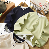 TIGER BUNNY云岭长袖 T恤男假两件休闲上衣儿童