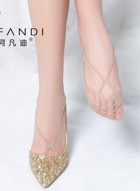 阿凡迪硅胶底防滑浅口肤船袜6双