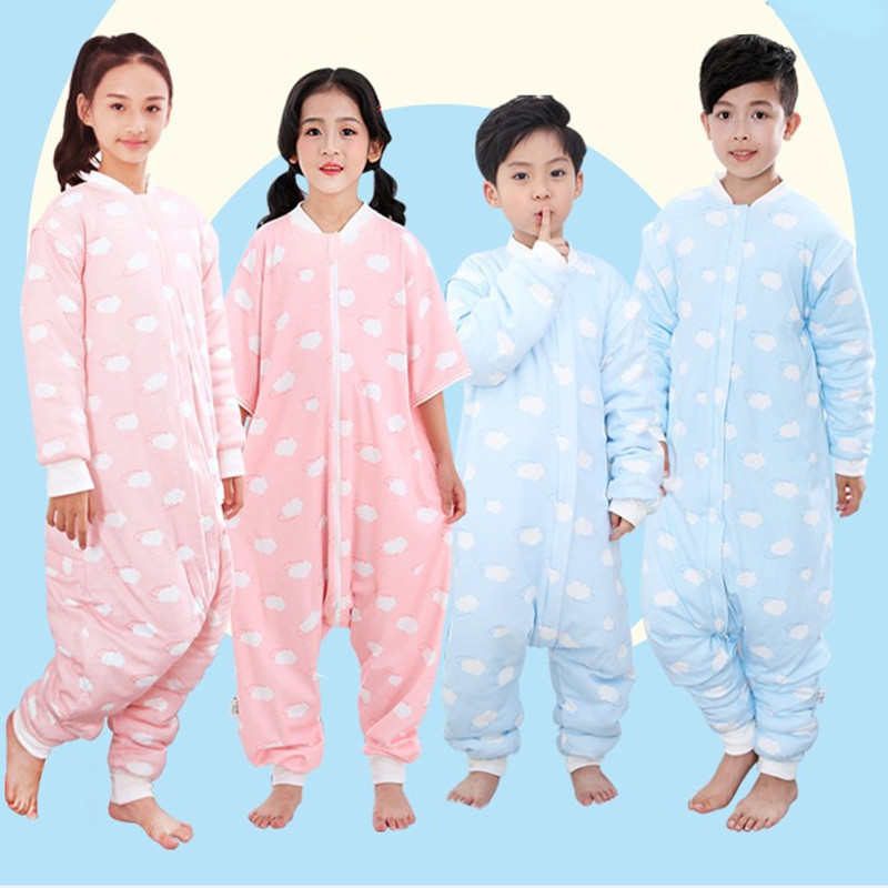 睡袋儿童春秋纯棉小学生加厚款