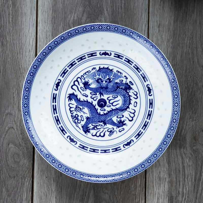 景德镇陶瓷菜盘高温烧制圆形大众