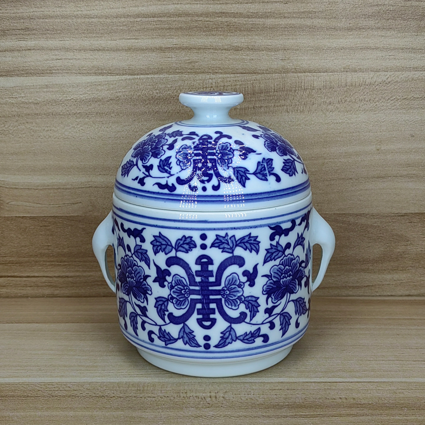景德镇陶瓷酒店专用复古风耐高温汤煲带盖青花瓷燕窝家用隔水炖盅