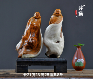 太行崖柏陈化料根雕摆件弥勒佛达摩人物观音天然随型木雕雕件礼品
