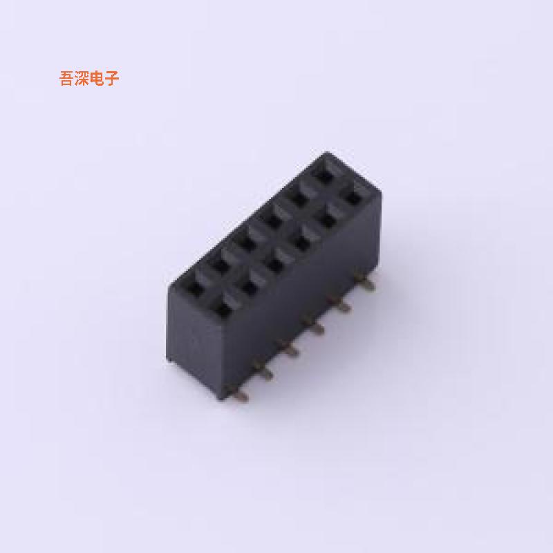 DW254S-22-12-85 |排母2.54排母间距:2.54mm 2x6P 立贴