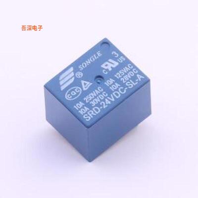 SRD-DC24V-SL-A |原装插件,15.6x19.2mm功率继电器