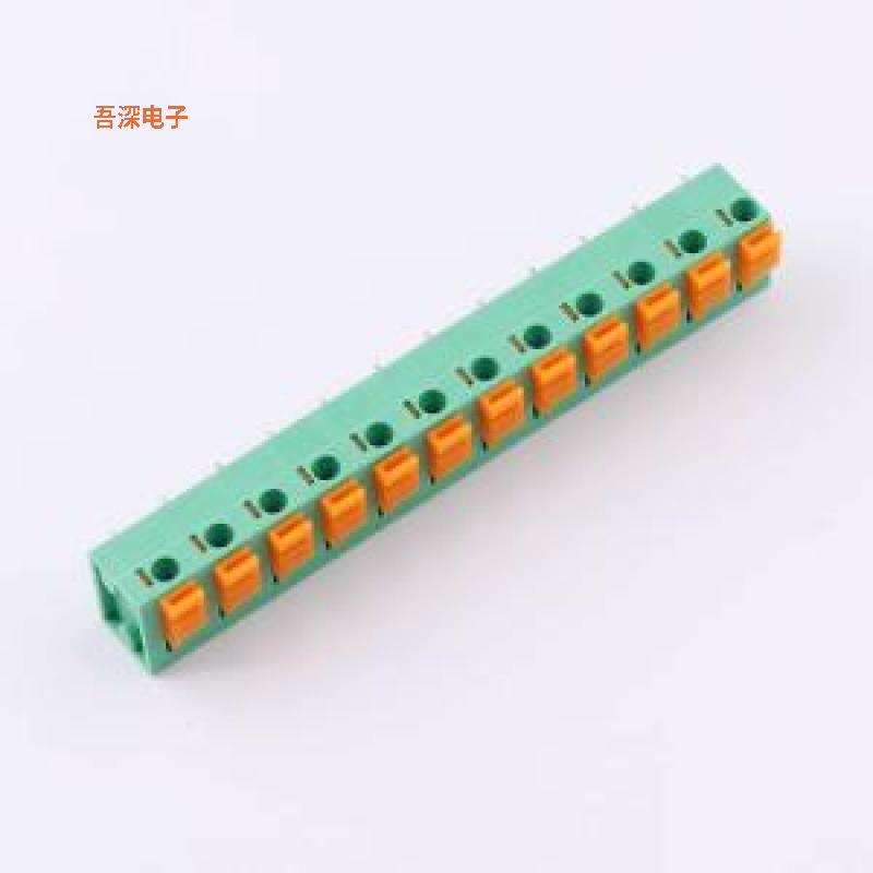 MX142R-7.62-12P-GN01-Cu-A |原装弯插,P=7.62mm弹簧式接线