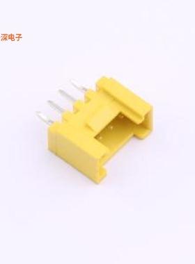 XD-HY-4A-Y |公母：公型插针 黄色带卡扣线对板针座插件,P=2mm