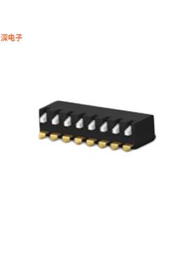 EDSP08SGLFNTR04 |SPSTSWITCH PIANO DIP SPST 0.025A 24V