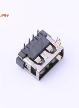 USB-HXS-118DIP |USBAF10.0前插后插平口6.8黑胶反向