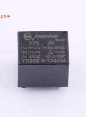 YX202-S-124DM |功率继电器电流10A,24VDC,1组常开，0.36W
