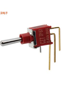 BST13T1AVR |通孔，直角，垂直SWITCH TOGGLE SPDT 3A 120V