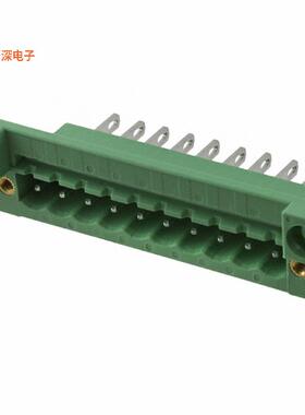 0710251 |接头，公引脚TERM BLK 10POS GREEN