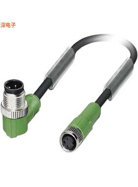 1668904 |插座，直角CBL 3POS RCPT RA TO PLUG 9.84'