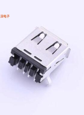 676432911|USBUSB - A 插座  4 位 通孔，直