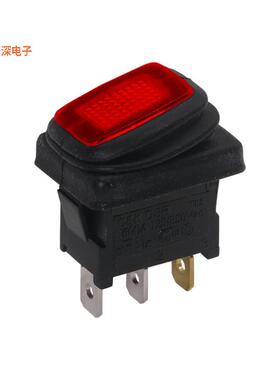 DSR2215GD612|面板安装，卡入式SWITCH ROCKER SPDT 16A 12