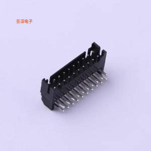 HX20016-20WA black |配套：HX20016-20Y线对板针座弯插,P=2mm