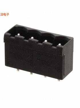 31320104 |接头，公引脚，带罩（4 面）TERM BLOCK HDR 4POS 5MM