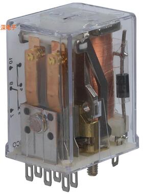 R10-E1X2-J1.0K|可插RELAY GEN PURPOSE DPDT 5A 12