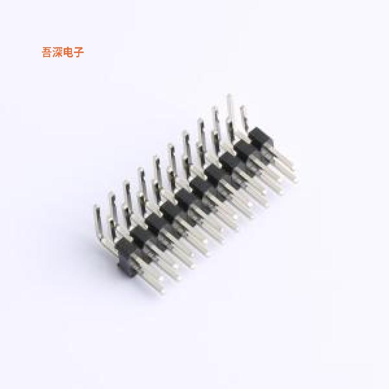FG-PZ2.0-2-10PW |排针2.0 2*10 塑高2.0 弯插排针弯插,P=2mm
