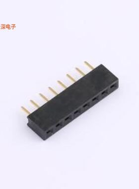 X4611FV-08-C43D28 |排母下针D2.8mm,U型,6T料,Au足1u