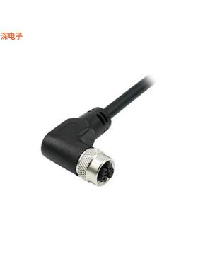CL4D07M002 |插头，直角CBL 4POS PLUG RA TO WIRE 6.56'