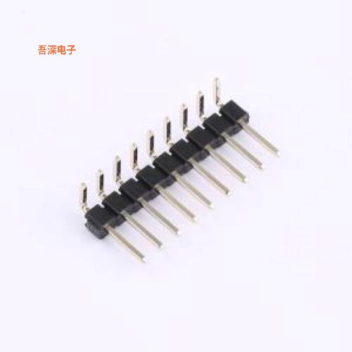 B-2100R09P-A110 |2.54间距单排排针弯插排针弯插,P=2.54mm
