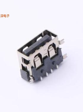 USB-ZD-139SMT |USBAF10.0四脚 带柱平口黑胶LCP0.25
