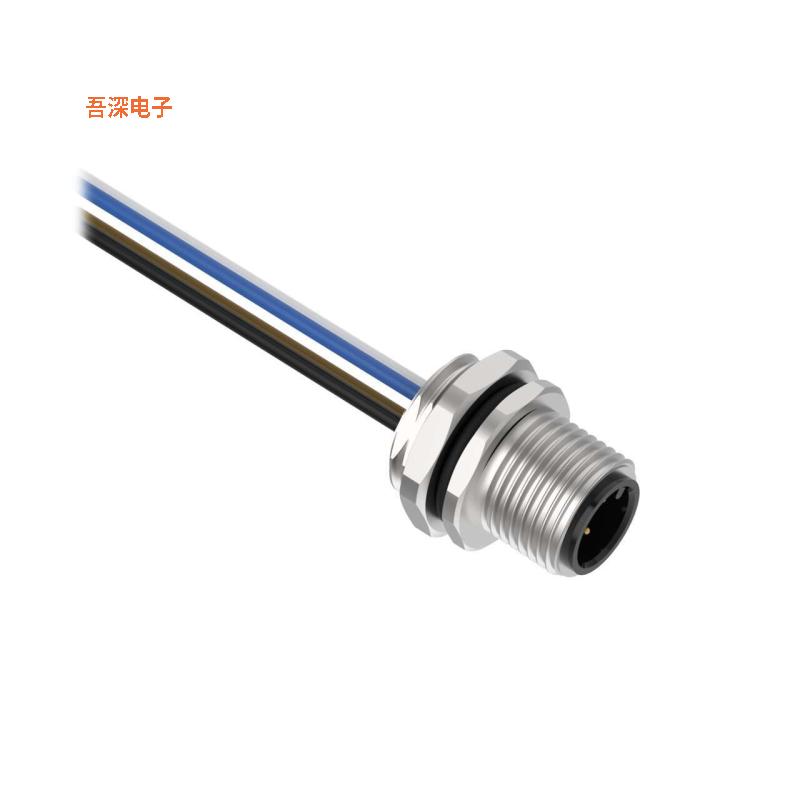 BR-M12M4F9-0.5 |插座CIRC CBL 4POS RCPT TO WIRE 1.64'