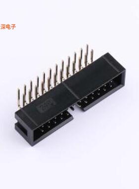 BH254R-24P |线对板针座简牛2.54mm 弯插 2x12P 黑色