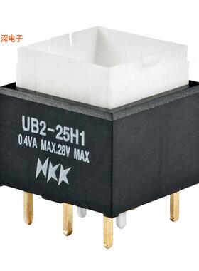 UB225SKG035F |通孔SWITCH PUSH DPDT 0.4VA 28V
