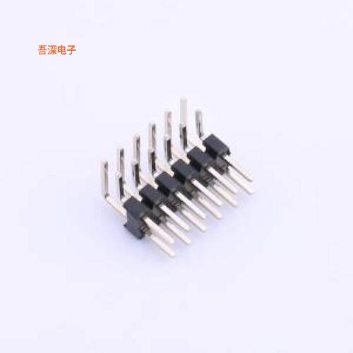 KH-2PH90-2X6P-L10.5 |L10.5，90°排针弯插,P=2mm