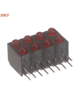 H204CRD |红色（x 8） CBI 3MM 2X4 RED DIFF RA