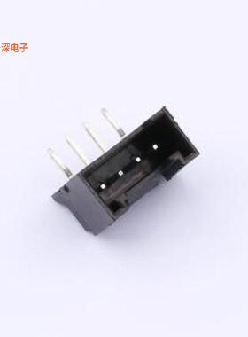 XD-HY-4AW-B|线对板针座公母：公型插针 黑色带卡