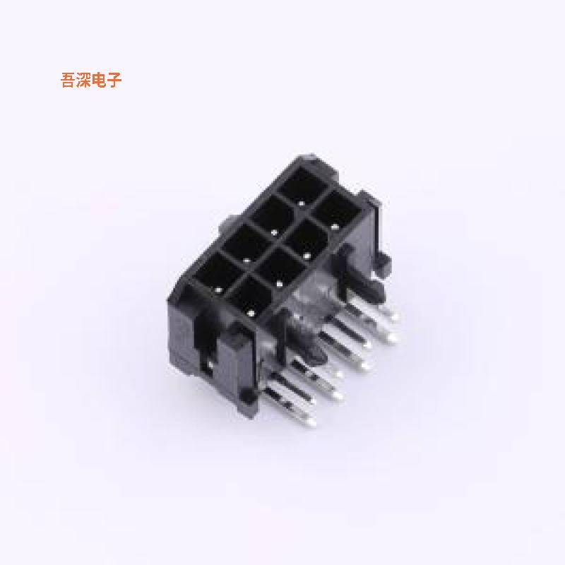 MX3.0-2X4AW |MX3.0 2*4弯针 200/托盘线对板针座弯插,P=3mm