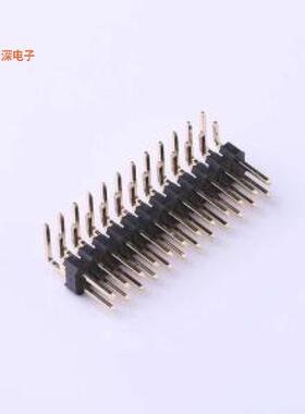 X6521WR-2x12H-C60D30|高镀金 抗氧化排针弯插,P=2.54m