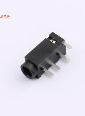 HC-PJ-320A|耳机座 PJ-320A 插件黑色音频(耳机)插